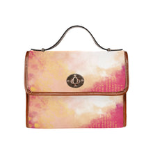 Load image into Gallery viewer, So Pink Waterproof Canvas Bag-Brown (All Over Print) (Model 1641)