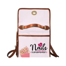 Load image into Gallery viewer, Nails Superpower Waterproof Canvas Bag-Brown (All Over Print) (Model 1641)
