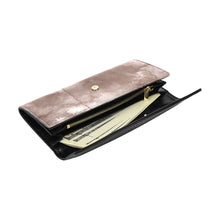 Load image into Gallery viewer, Brown Distress Women's Flap Wallet (Model 1707)