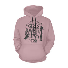 Load image into Gallery viewer, Girls Fish All Over Print Hoodie for unisex (USA Size) (Model H13)