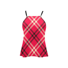 Load image into Gallery viewer, Plaid love Loose Fit Halter Neck Top (Model T68)