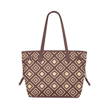Load image into Gallery viewer, Plaids-brown-patterns Clover Canvas Tote Bag (Model 1661)