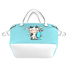 Load image into Gallery viewer, Moozer Blue Clover Canvas Tote Bag (Model 1661)