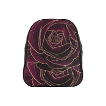 Load image into Gallery viewer, Dark Roses School Backpack (Model 1601)(Small)