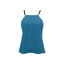 Load image into Gallery viewer, Boho Blue Loose Fit Halter Neck Top (Model T68)