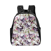 Load image into Gallery viewer, Pink Skull Multi-Pockets Backpack (Model 1636)