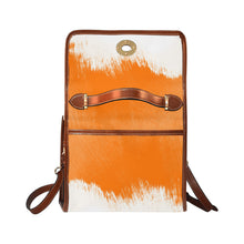 Load image into Gallery viewer, Orange Waterproof Canvas Bag-Brown (All Over Print) (Model 1641)