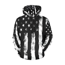 Load image into Gallery viewer, American Flag Distressed All Over Print Hoodie for Unisex  (USA Size) (Model H13)