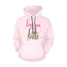 Load image into Gallery viewer, ILoveYouALatte All Over Print Hoodie for Unisex (USA Size) (Model H13)