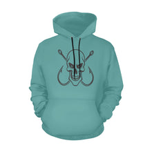 Load image into Gallery viewer, Skull and Hooks All Over Print Hoodie for unisex (USA Size) (Model H13)