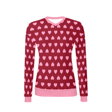 Load image into Gallery viewer, Lots of Love Women's All Over Print V-Neck Sweater (Model H48)