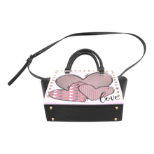 Load image into Gallery viewer, LOVEPurpHeart Rivet Shoulder Handbag (Model 1645)