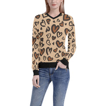 Load image into Gallery viewer, Leopard Women's All Over Print V-Neck Sweater (Model H48)