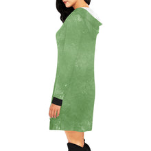 Load image into Gallery viewer, Distress All Over Print Hoodie Mini Dress (Model H27)
