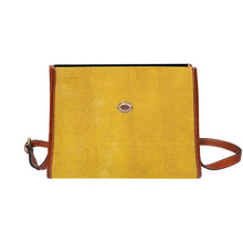 Load image into Gallery viewer, Yellow Paint Waterproof Canvas Bag-Brown (All Over Print) (Model 1641)