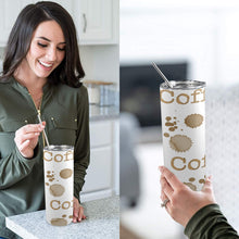 Load image into Gallery viewer, Coffee 20oz Tall Skinny Tumbler with Lid and Straw