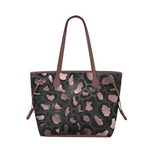 Load image into Gallery viewer, Leopard Dark Clover Canvas Tote Bag (Model 1661)