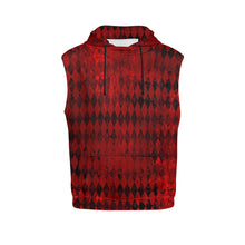 Load image into Gallery viewer, Vampire Romance Diamond All Over Print Sleeveless Hoodie for unisex (Model H15)