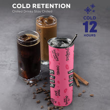 Load image into Gallery viewer, Burn Book 20oz Tall Skinny Tumbler with Lid and Straw