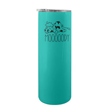 Load image into Gallery viewer, Moody Cow 20oz Tall Skinny Tumbler with Lid and Straw