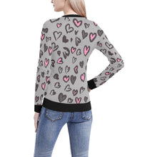 Load image into Gallery viewer, Leopard Women's All Over Print V-Neck Sweater (Model H48)