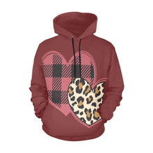 Load image into Gallery viewer, Two Hearts All Over Print Hoodie for unisex (USA Size) (Model H13)