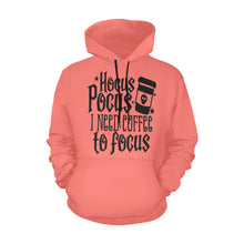 Load image into Gallery viewer, HocusPocusINeedCoffee All Over Print Hoodie for Unisex (USA Size) (Model H13)