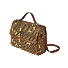 Load image into Gallery viewer, Oh Honey Waterproof Canvas Bag-Brown (All Over Print) (Model 1641)