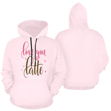 Load image into Gallery viewer, ILoveYouALatte All Over Print Hoodie for Unisex (USA Size) (Model H13)
