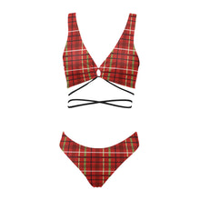 Load image into Gallery viewer, Plaid Cross String Bikini Set (Model S29)