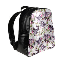 Load image into Gallery viewer, Pink Skull Multi-Pockets Backpack (Model 1636)