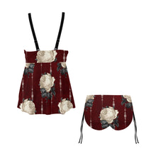 Load image into Gallery viewer, Gothic rose Chest Drawstring Swim Dress (Model S30)