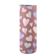 Load image into Gallery viewer, Hearts 20oz Tall Skinny Tumbler with Lid and Straw