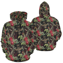 Load image into Gallery viewer, Red Rose Bees All Over Print Hoodie for  Unisex unisex (USA Size) (Model H13)