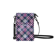 Load image into Gallery viewer, Pink Plaid Small Cell Phone Purse (Model 1711)