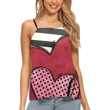 Load image into Gallery viewer, LOVEStripedHeart Loose Fit Halter Neck Top (Model T68)