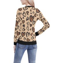 Load image into Gallery viewer, Leopard Women's All Over Print V-Neck Sweater (Model H48)