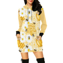 Load image into Gallery viewer, Honey All Over Print Hoodie Mini Dress (Model H27)