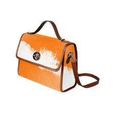 Load image into Gallery viewer, Orange Waterproof Canvas Bag-Brown (All Over Print) (Model 1641)