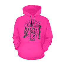 Load image into Gallery viewer, Girls Fish All Over Print Hoodie for unisex (USA Size) (Model H13)