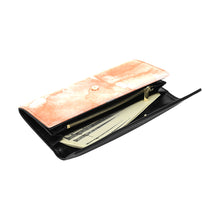 Load image into Gallery viewer, Orange Distress Women's Flap Wallet (Model 1707)