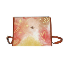 Load image into Gallery viewer, Love Waterproof Canvas Bag-Brown (All Over Print) (Model 1641)