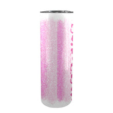 Load image into Gallery viewer, Pink leopard 20oz Tall Skinny Tumbler with Lid and Straw