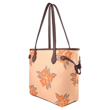 Load image into Gallery viewer, Peach Fuzz Flower Clover Canvas Tote Bag (Model 1661)