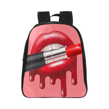 Load image into Gallery viewer, Lipstick Red School Backpack (Model 1601)(Small)