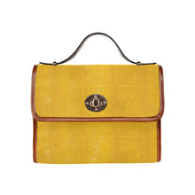 Load image into Gallery viewer, Yellow Paint Waterproof Canvas Bag-Brown (All Over Print) (Model 1641)