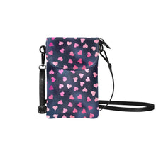Load image into Gallery viewer, Hearts Pink Small Cell Phone Purse (Model 1711)
