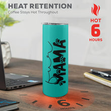 Load image into Gallery viewer, Fur mama 20oz Tall Skinny Tumbler with Lid and Straw