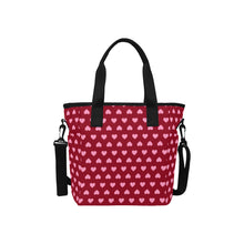 Load image into Gallery viewer, Hearts Tote Bag with Shoulder Strap (Model 1724)