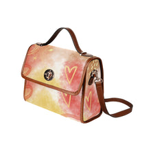Load image into Gallery viewer, Love Waterproof Canvas Bag-Brown (All Over Print) (Model 1641)